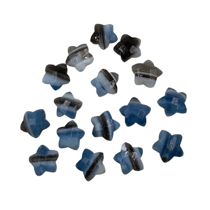 2 Pieces Natural Shaded Blue Opal Faceted Star Shape Gemstone, Hand Carved Star Briolette, Size 12mm, Jewelry Supplies, SKU-BBI143