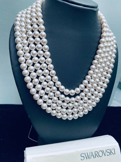 Natural Crystal White Swarovski Pearl Beads 2mm–12mm