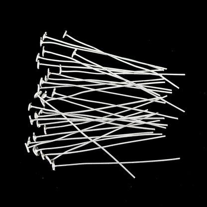 50 pcs Fancy Silver Heart Headpins – Jewelry Making & Beading Supplies
