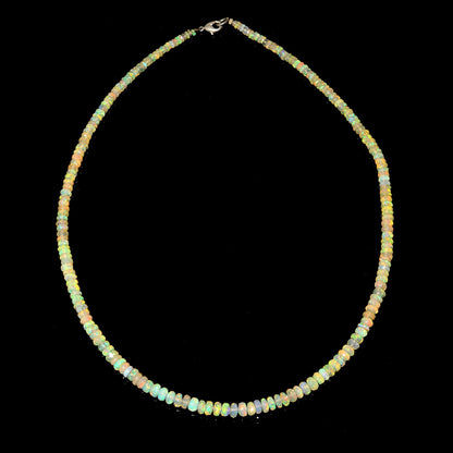 AAA+ Natural Ethiopian Multi Opal Faceted Rondelle Beads 3mm–5mm