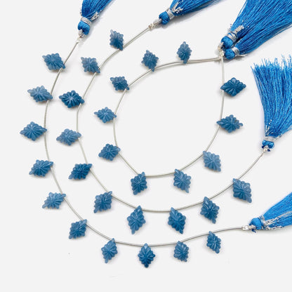 10 Pcs Natural Blue Opal Fancy Lozenge Briolette Side Drill Beads 11x15mm