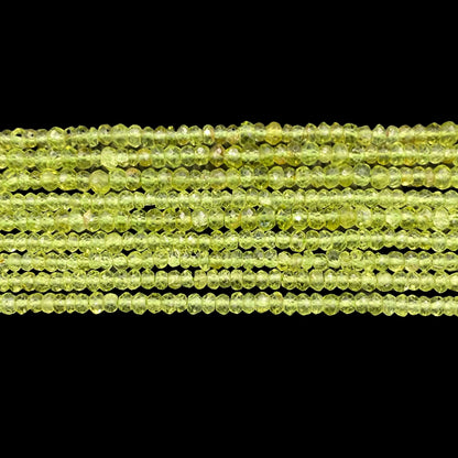 Quality Natural Peridot Faceted Rondelle Gemstone beads, Gemstone Faceted Round Beads, Rondelle Beads, 3mm 13 " Inch SKU - BBI558