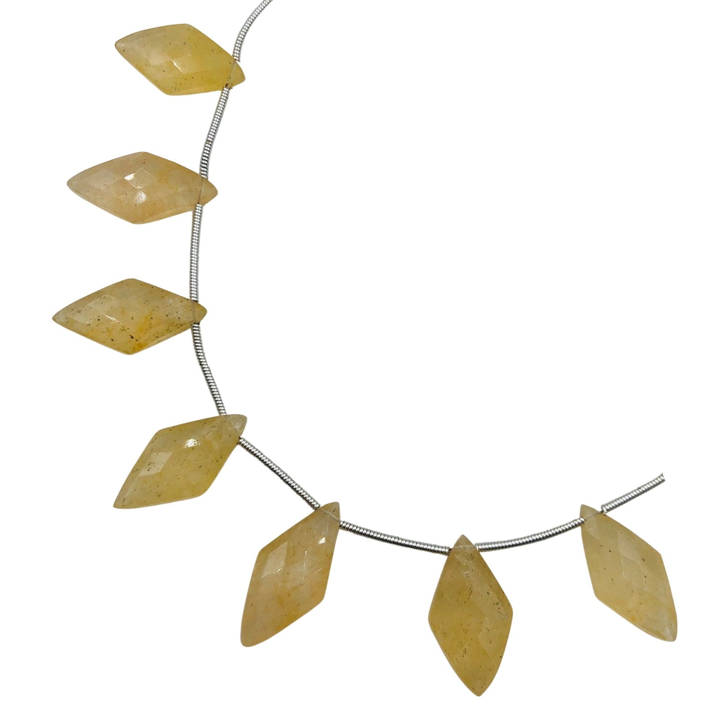 AAA Quality Natural Yellow Aventurine Gemstone, Faceted Rhombus Shape Briolette, Fancy Carved Kite Shape Briolette, Size 20X11mm, SKU-BBI818
