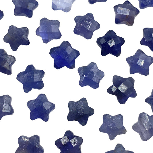 2,3,4,5 Pcs Natural Iolite Hand Carved Star Shape Briolettes, Star Shape Gemstone For Jewellery, Star Shape Briolettes 10 mm BBI113