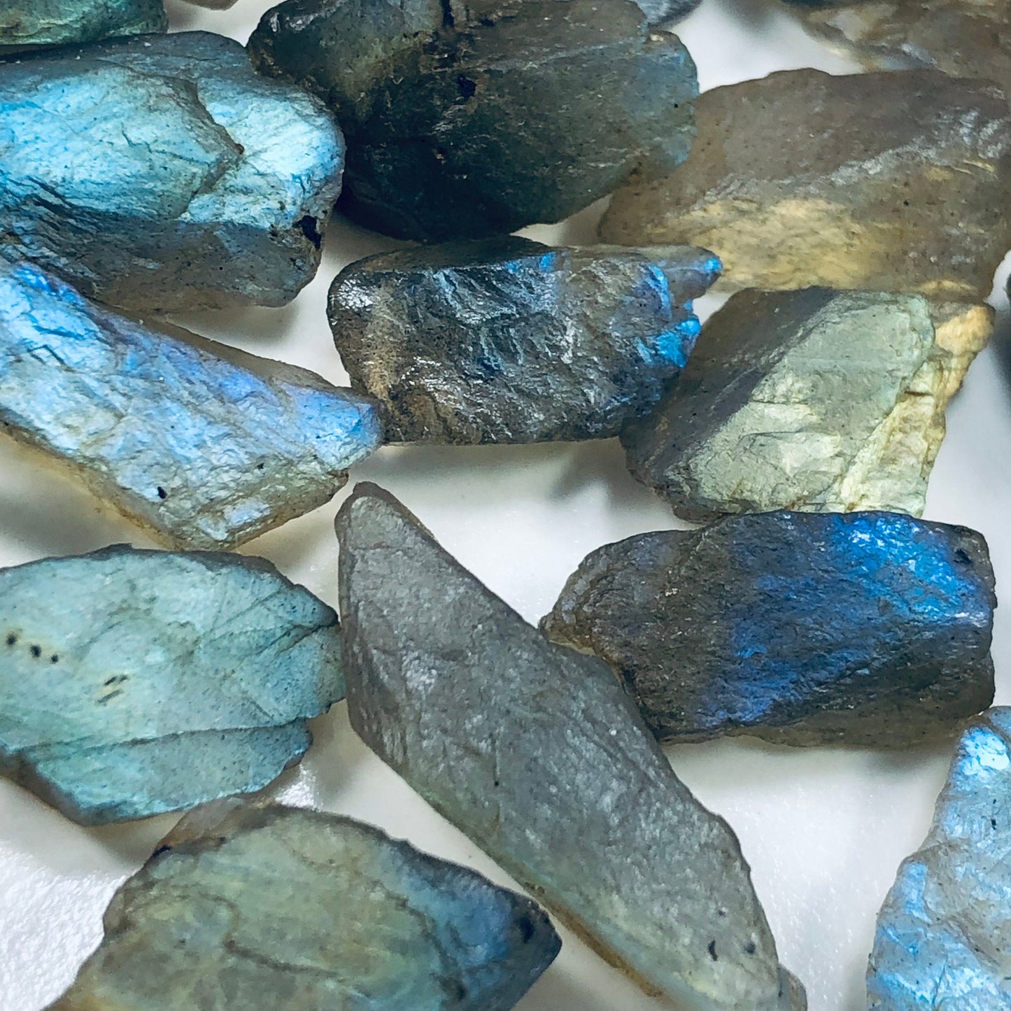 10 pcs Multi Fire Raw Labradorite  Natural Rough Labradorite Specimen Gemstone, Blue Labradorite Crystal Flashy Rough Garden Stone BBI1049
