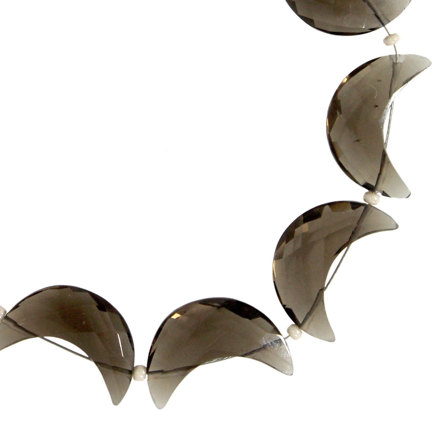 6 Pieces Natural Smoky Quartz Gemstone, Crescent moon gemstone, carving gemstone, natural gemstone, moon shape gemstone, size 7x16 mm