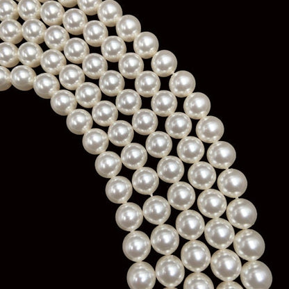 Natural crystal white (001 650) Swarovski pearl genuine Swarovski round beads  for jewelry making 2mm 3mm 4mm 5mm 6mm 8mm 10mm 12mm