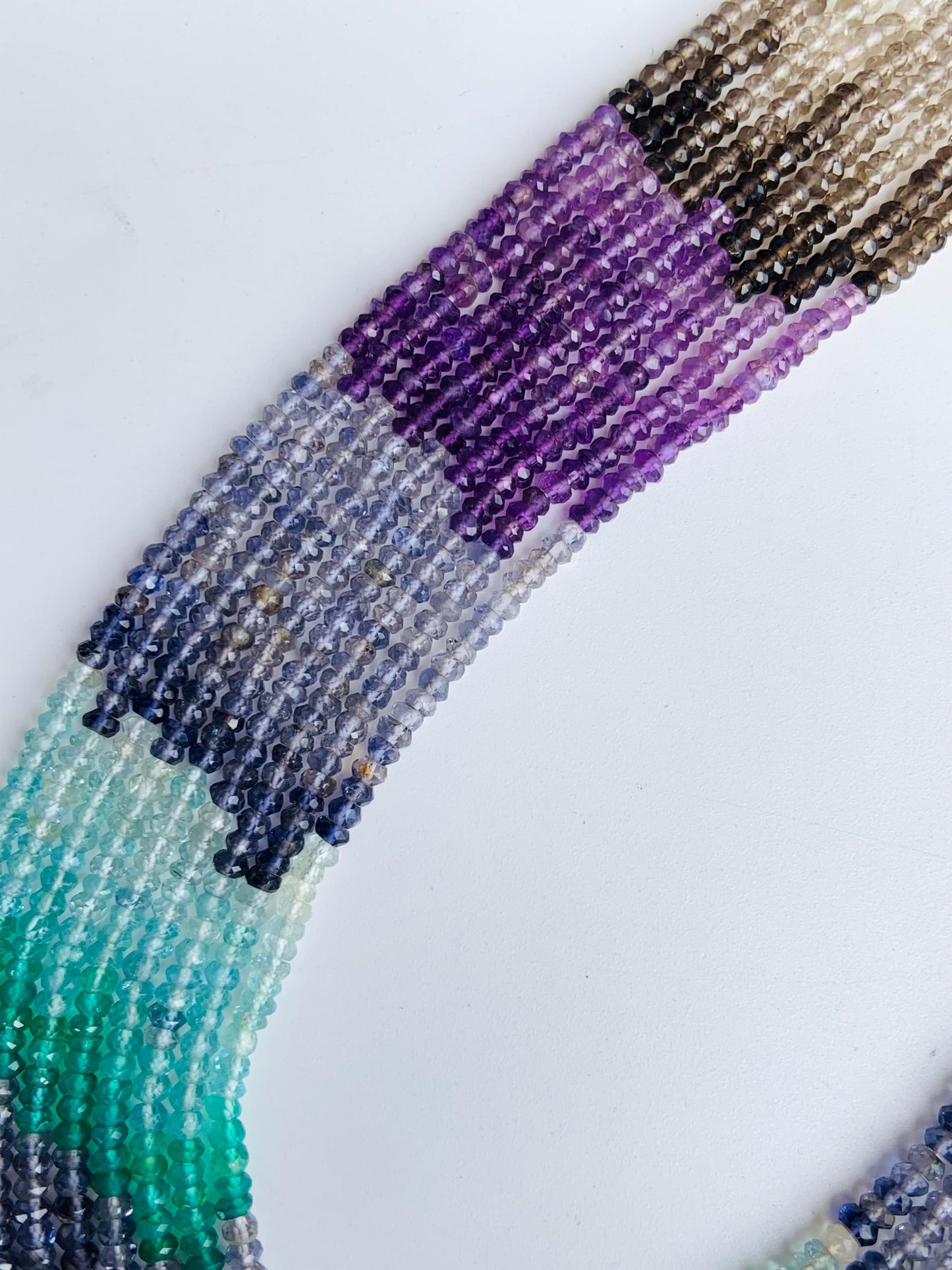 13 Inch Natural multi faceted Rondelle shape Beads Briolette Size 3mm Mix gemstone faceted beads for Wedding jewelry making gift for her