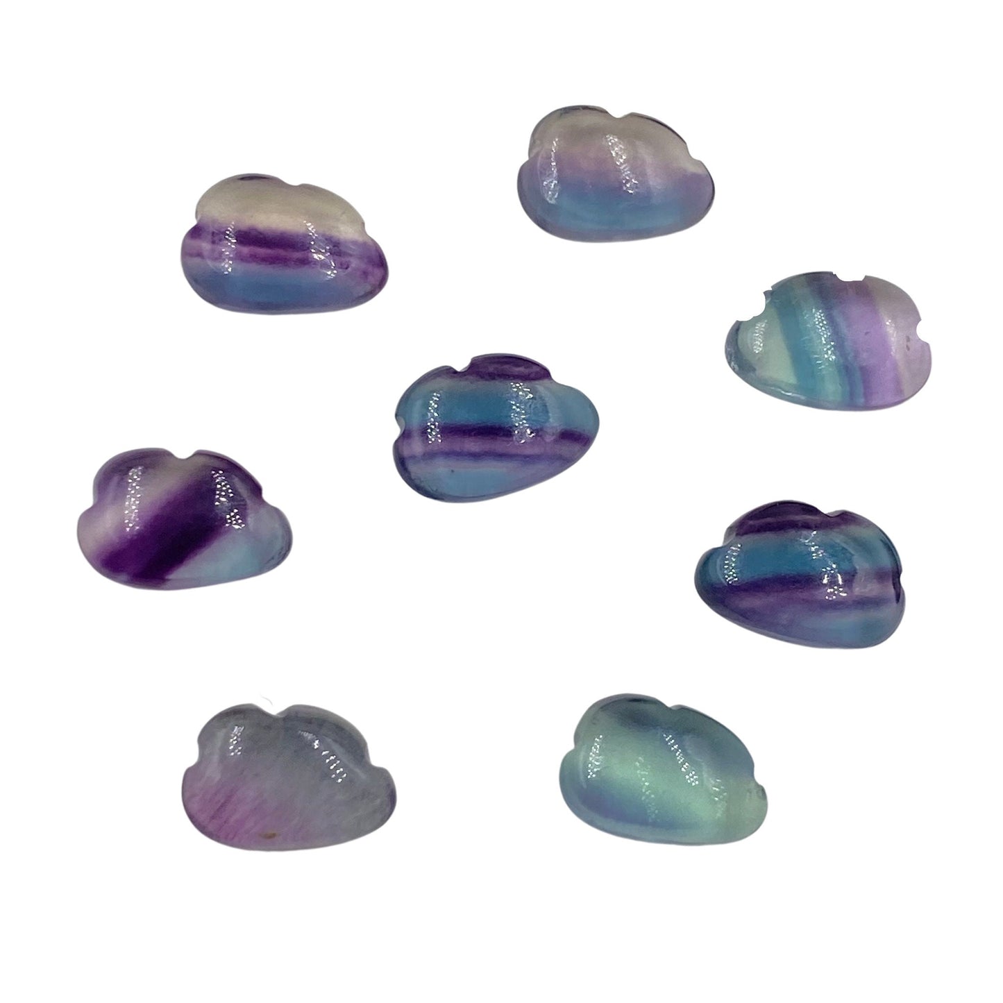 Natural Multi Fluorite Cloud Shape Gemstone Beads , Smooth Cloud Shape Gemstone , Hand Carved Gemstone , Cloud Earrings , SKU -BBI1115