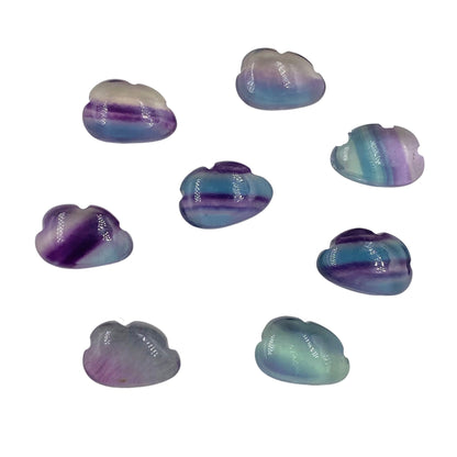 Natural Multi Fluorite Cloud Shape Gemstone Beads , Smooth Cloud Shape Gemstone , Hand Carved Gemstone , Cloud Earrings , SKU -BBI1115