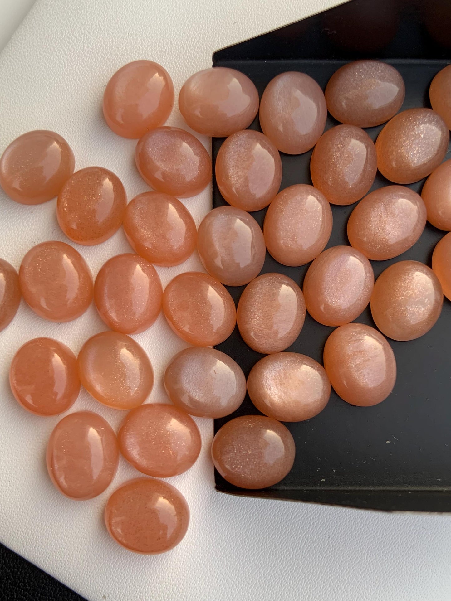 Natural Peach Moonstone Smooth Oval Shape Gemstone Cabochon, CALIBRATED Loose Stone Cab, Oval Jewelry Making Cabochon Semi Precious Cabochon