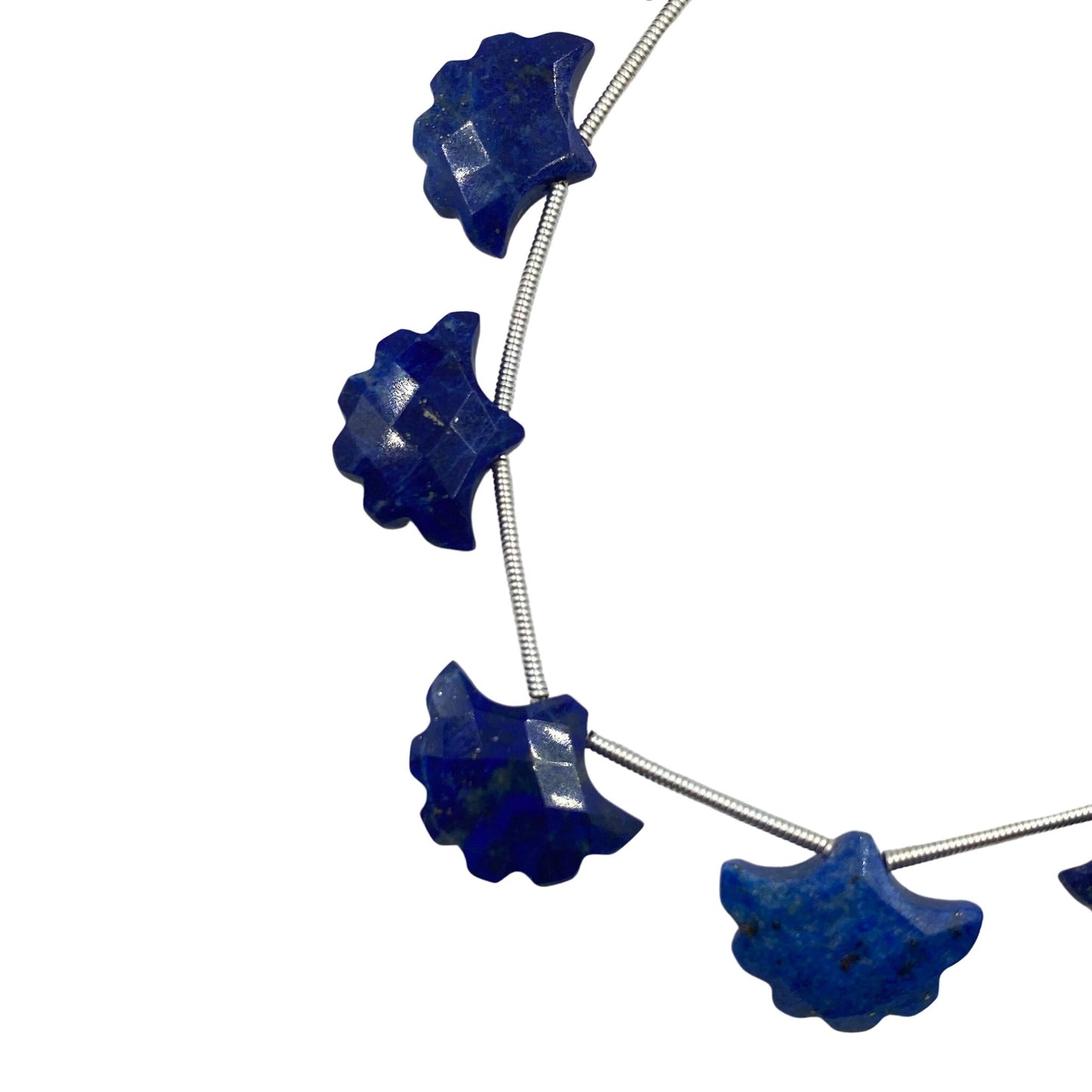 Lapis Lazuli Tree Carved Briolette Beads 10pcs – Genuine Gemstone Side Drill Carvings