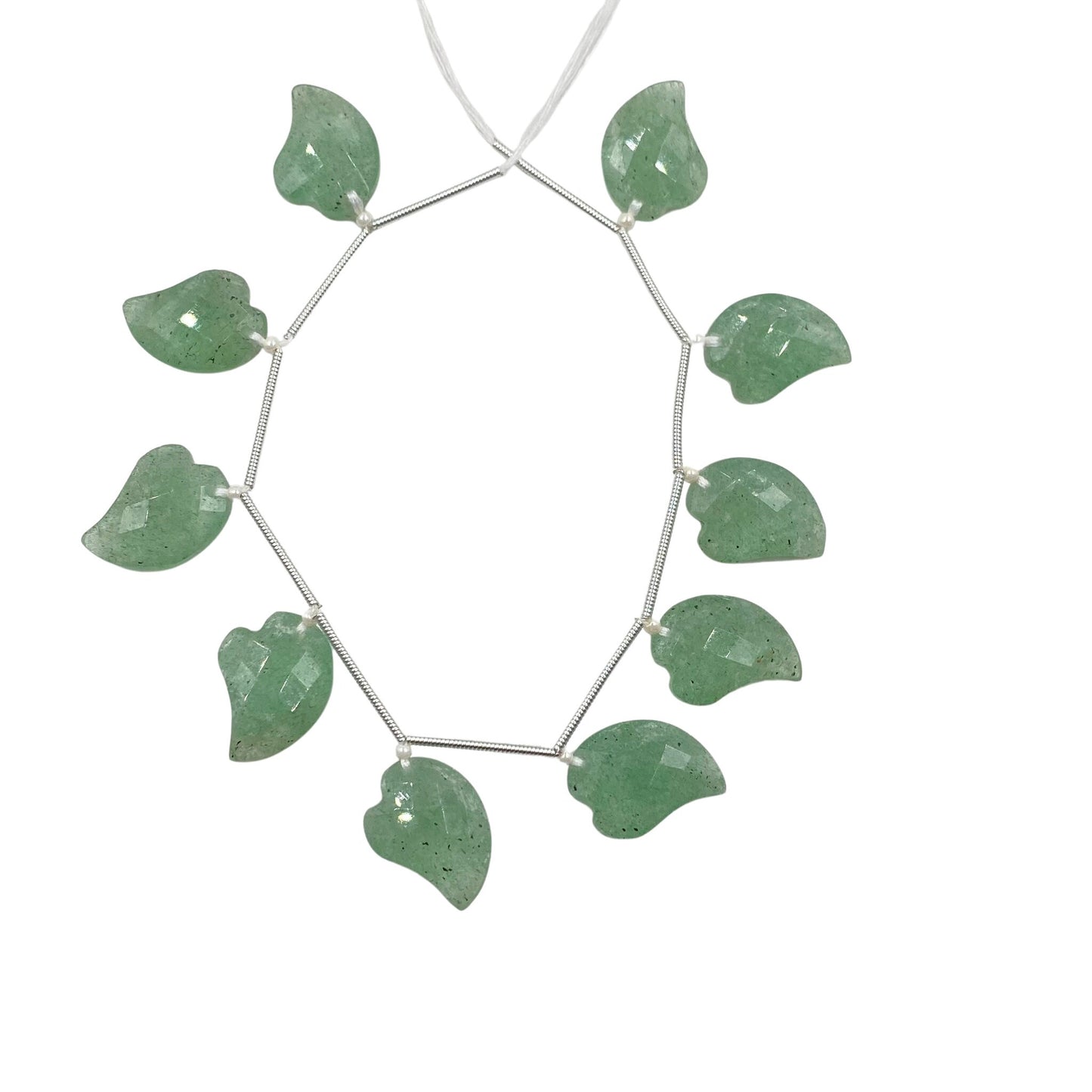10 Pieces Natural Green Aventurine Gemstone, Faceted Mango Shape Beads Briolette, Fancy Carved Face Drill Strand, Size 12x16mm, SKU- BBI970