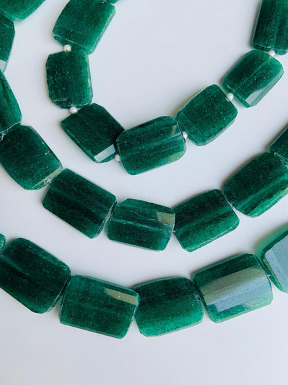 Natural Green aventurine Fancy shape Gemstone Center drill Beads Fancy shape Gemstone Briolette for jewelry making Size 13x19mm gift for her