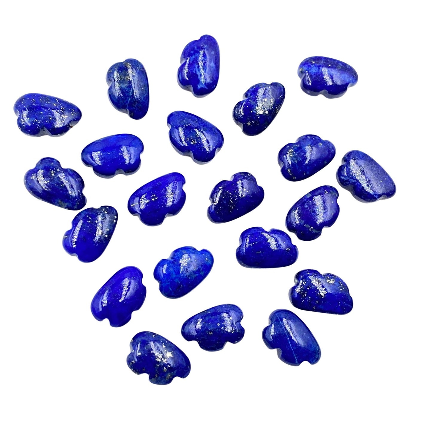 Natural Lapis Lazuli Cloud Shape Gemstone Beads , Smooth Cloud Shape Gemstone , Hand Carved Gemstone , Cloud Earrings , SKU -BBI1117