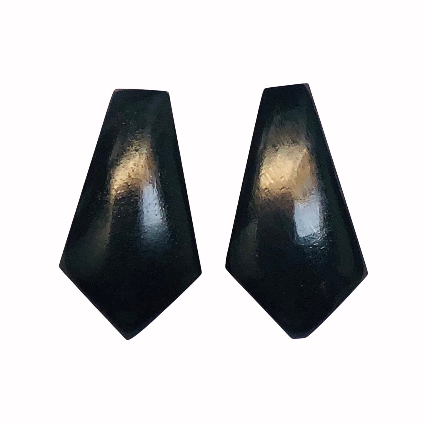 1 Pair Natural Black Onyx Smooth Kite Shape Gemstone, Size 10X18mm, Matching Pair Briolette, Earring Making , SKU - BBI1015