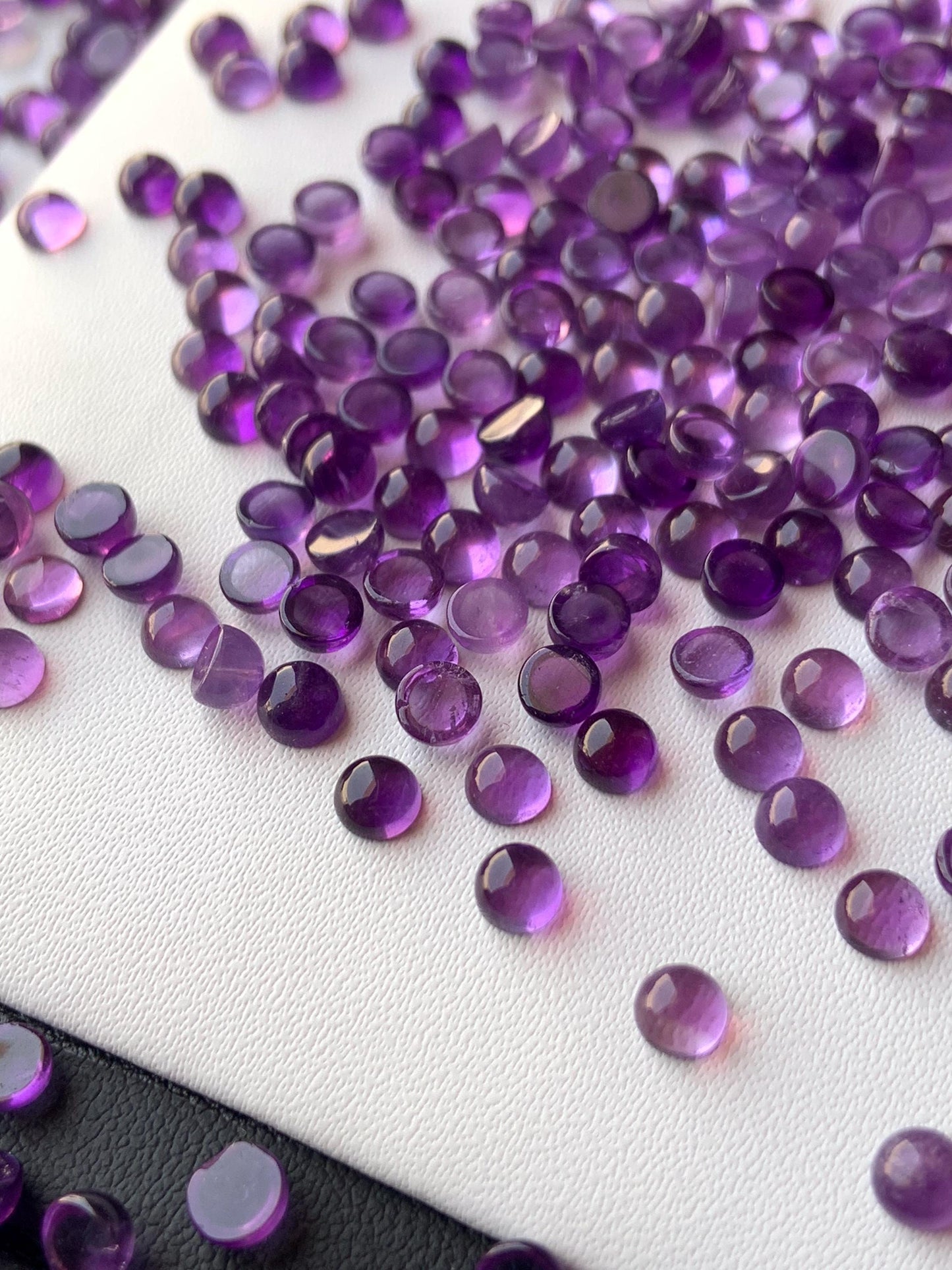 Natural Amethyst Smooth Round Gemstone Cabochon, CALIBRATED Loose Stone Cab, Round Jewelry Making Cabochons Semi Precious Cabochon for ring