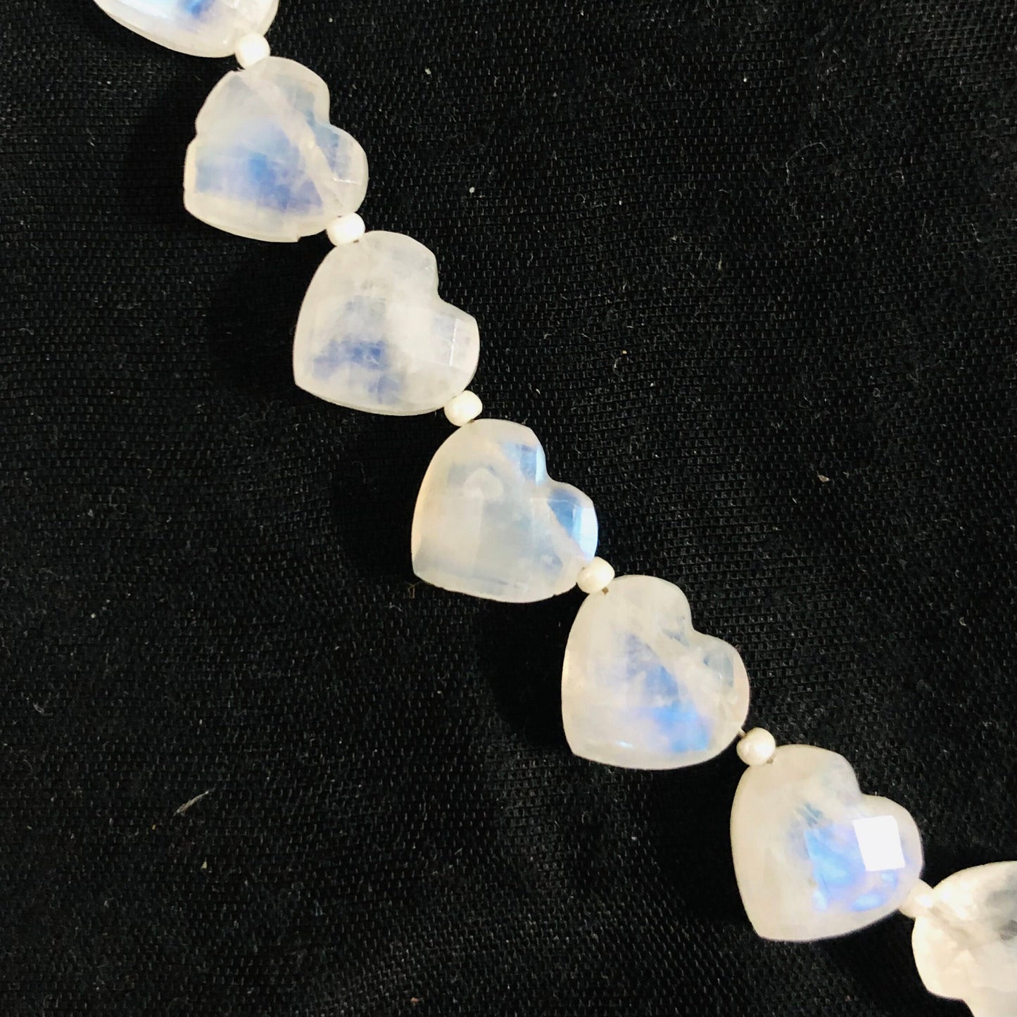 Natural White Rainbow Moonstone Faceted Carved Heart Shape Gemstone Briolette Beads, Beads For Jewelry, Wholesale Gemstone Beads, SKU-BBI305
