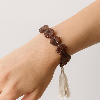 10 Pieces Natural Chocolate moonstone Carved Flower gemstone Fancy shape Slot Carved Briolette beads for jewelry making Size 14mm to 15mm