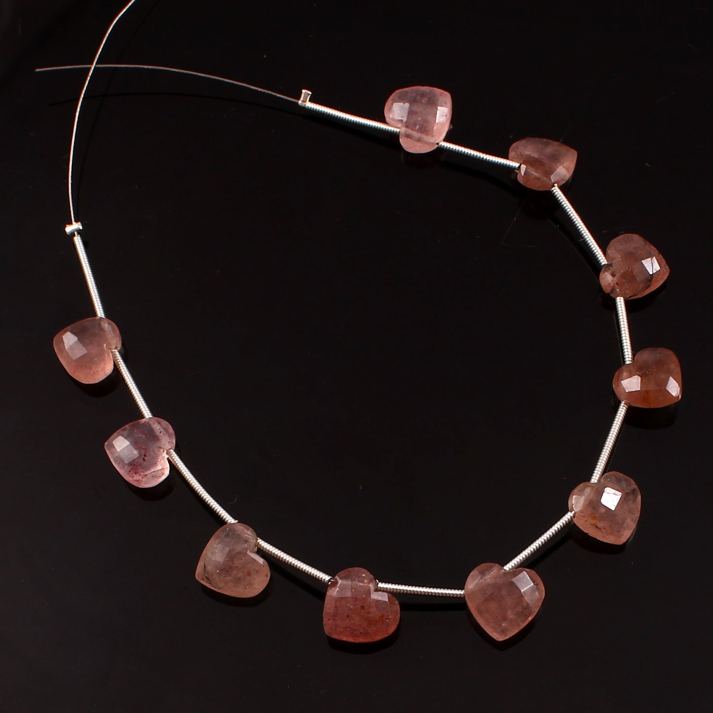 AAA+ Natural 10mm Red Red Strawberry Necklace, Heart Faceted Red Strawberry Gemstone Beads Necklace, Gift For Sister BBI331