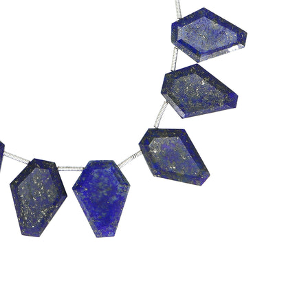 Natural Lapis Lazuli Coffin Briolette Beads – Natural Side Drill Gemstone