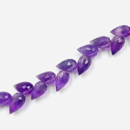 Natural Amethyst Faceted Buds Shape Beads 4" Strand