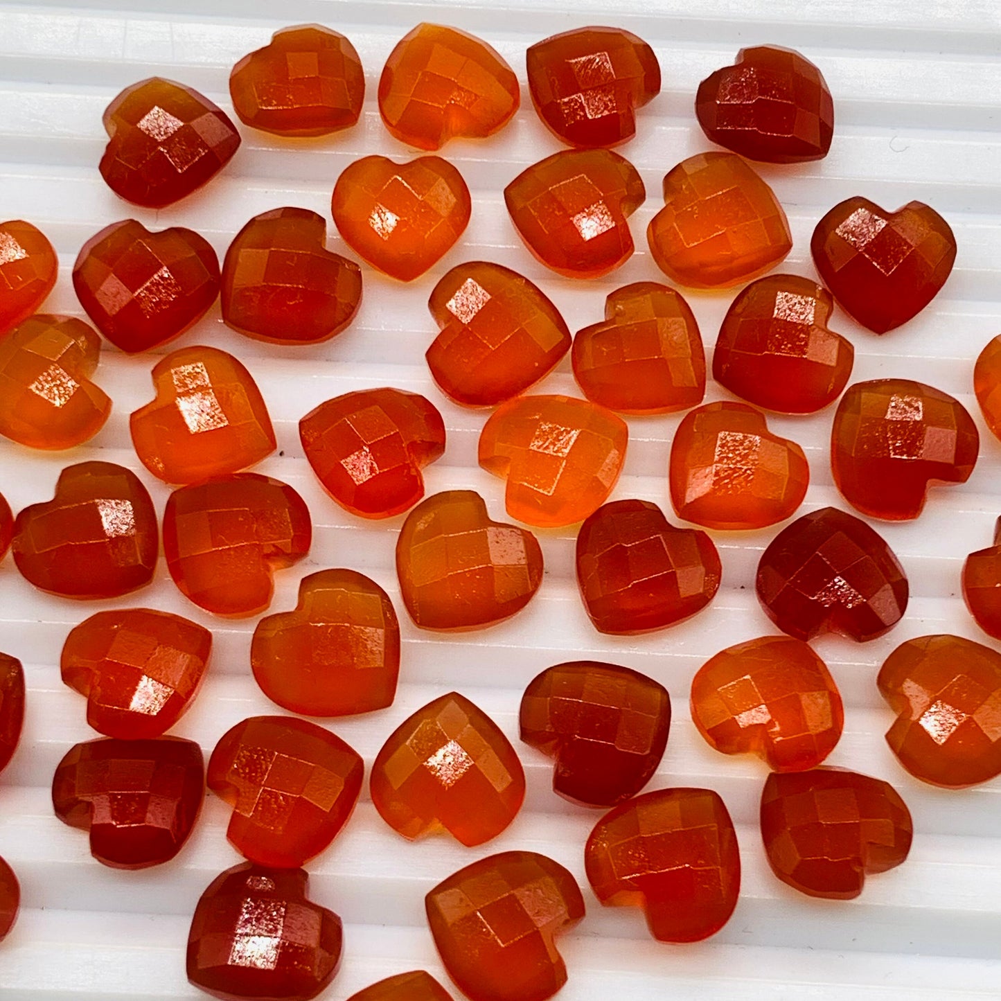 Natural Carnelian Faceted Carved Heart Shape Loose Gemstone Beads, Carved Heart Shape Gemstone Briolette, Gemstone Beads For Women Jewelry