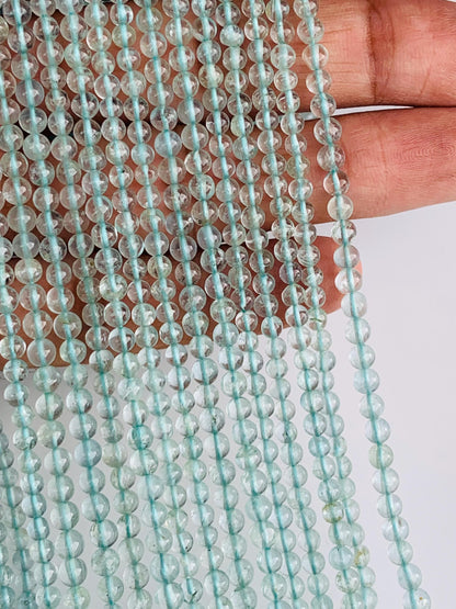 Natural Aquamarine Smooth Rondelle Briolette Beads 14 Inch Gemstone Strand
