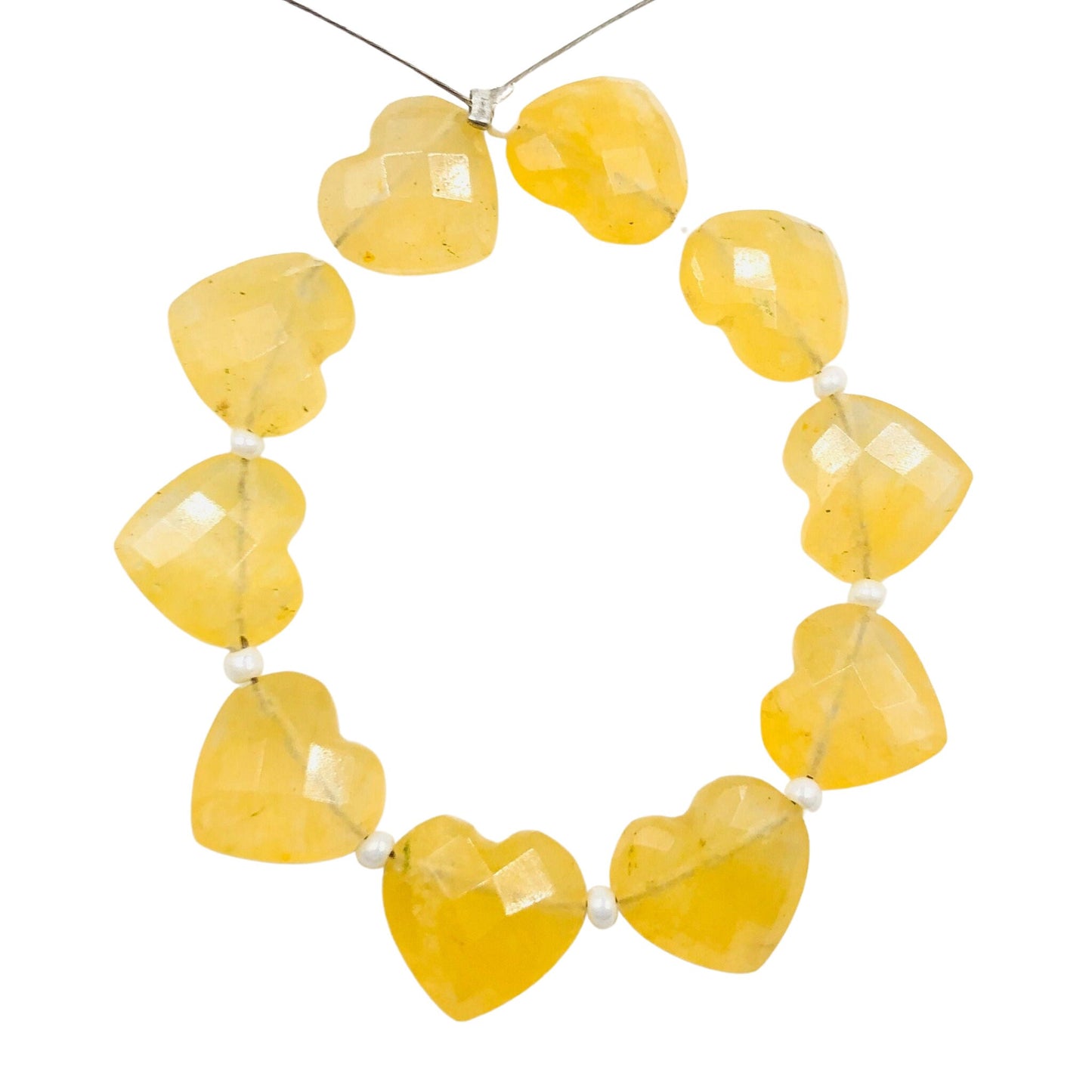 Natural Yellow Aventurine Faceted Carved Heart Shape Gemstone Beads , Carved Heart Shape Gemstone Briolette, Jewelry Supplies , SKU-BBI337