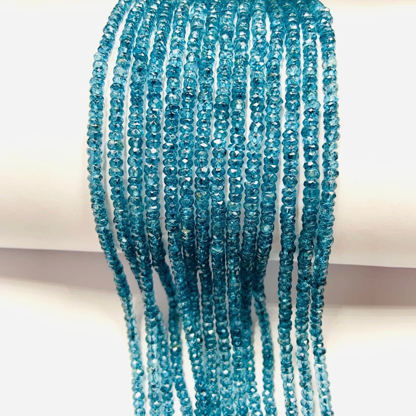 Crystal Blue Coated Faceted Roundel Beads Chinese crystal , Faceted Gemstone Rondelle Beads, Full Strand 13 Inch, Size 3mm