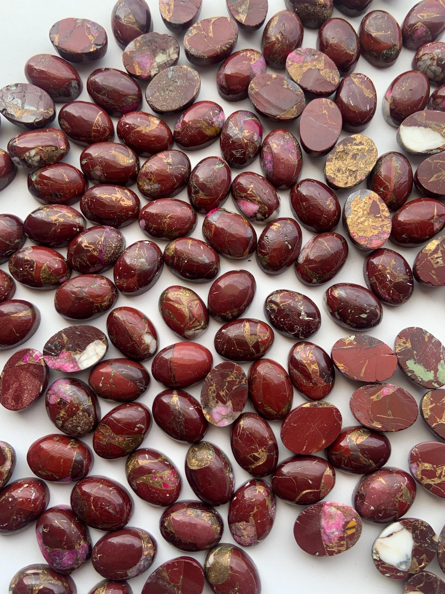 Natural Oyster Copper turquoise Smooth Cabochon Gemstone Oval Shape Cabochon for jewelry Semi Precious Cabochon for Rings Size 10x14mm