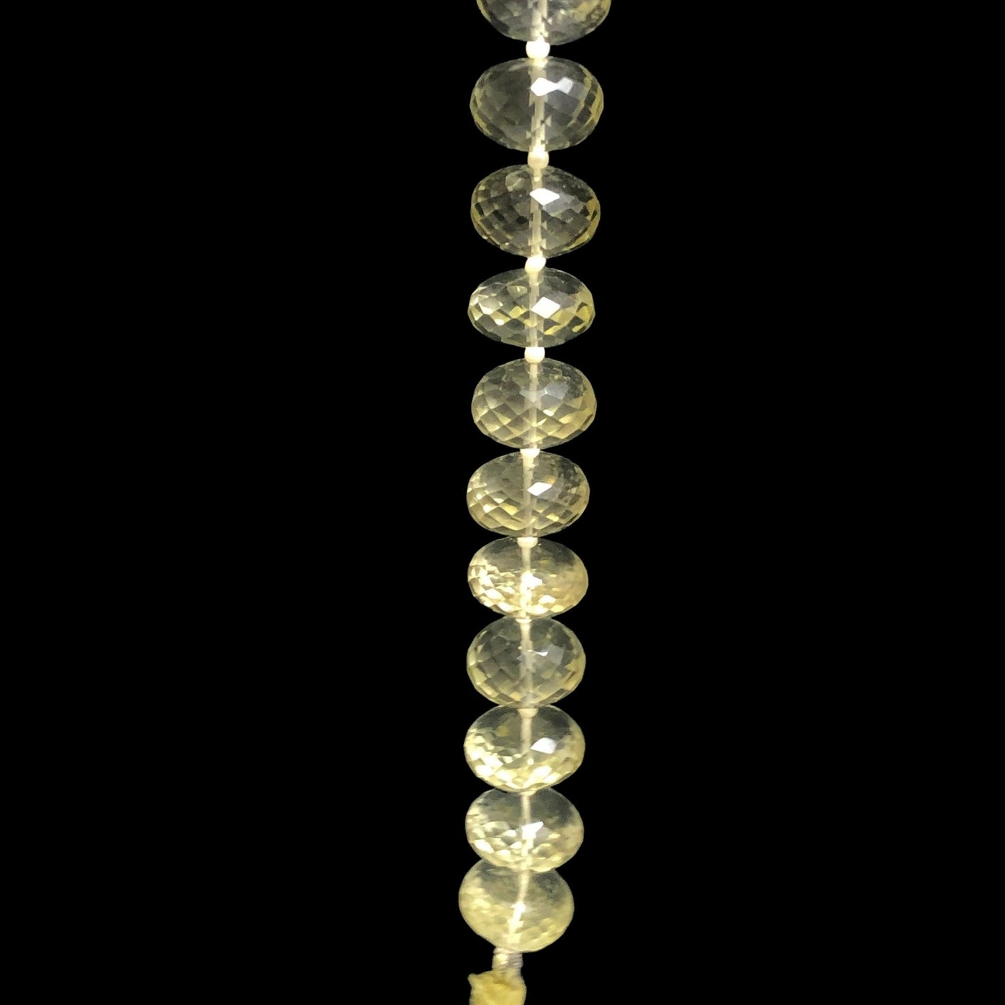 Natural Lemon Quartz Rondelles shape Briolette Beads | 13mm Natural lemon Semi Precious Gemstone Faceted rondelles shape for Jewelry BBI700