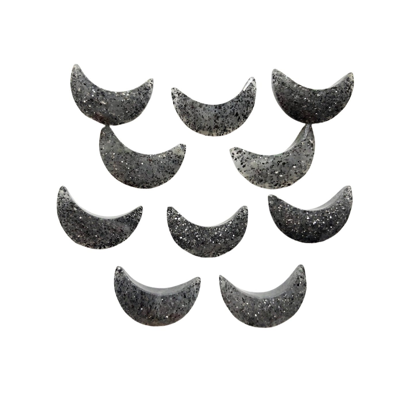 2 Pieces Natural Black sunstone gemstone, Crescent moon shape gemstone, carving gemstone, natural gemstone, moon shape gemstone, size 7x16mm