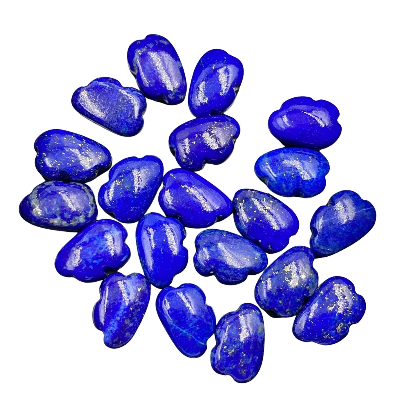 Natural Lapis Lazuli Cloud Shape Gemstone Beads , Smooth Cloud Shape Gemstone , Hand Carved Gemstone , Cloud Earrings , SKU -BBI1117