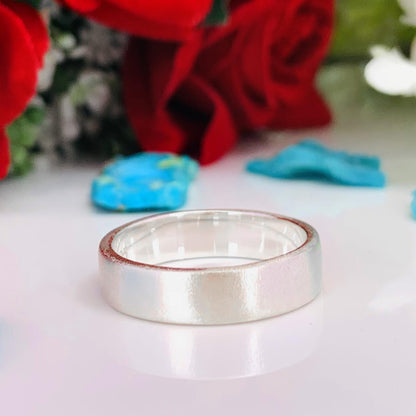 925 Sterling Silver Matte Finish Wedding Band