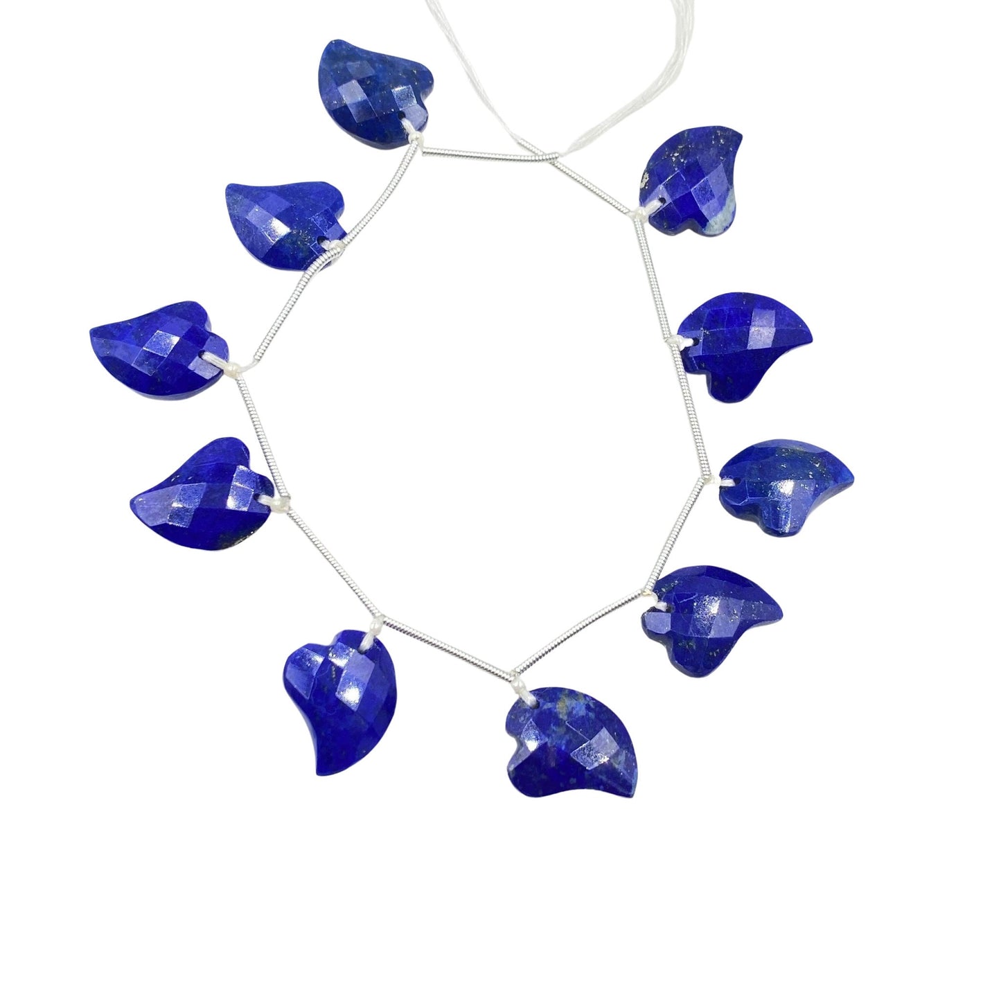 AAA Lapis Lazuli Carved Mango Briolette Beads – Faceted Face Drill Gemstones