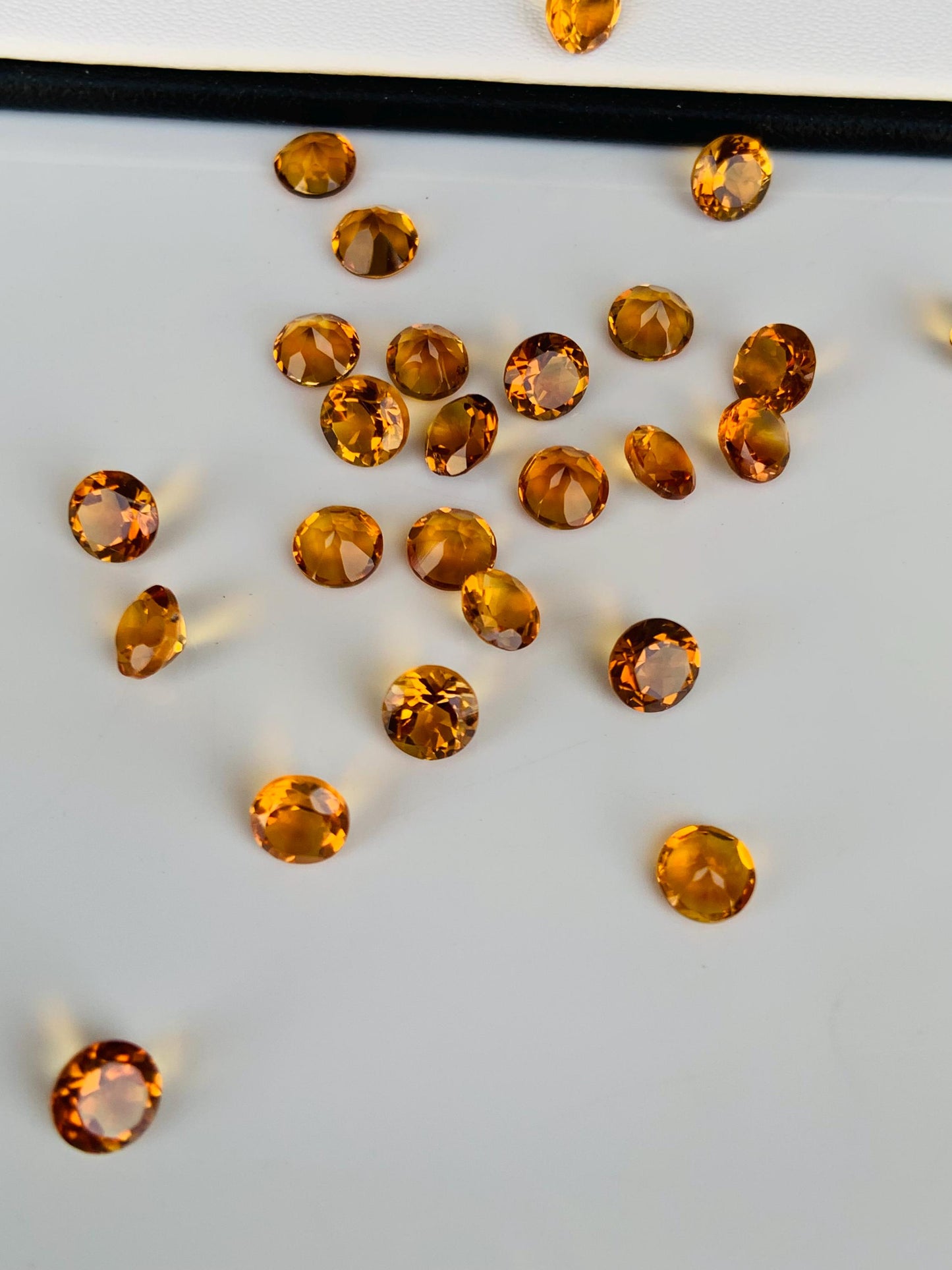 Natural Citrine Faceted Round Shape Cut Stone CALIBRATED Loose Stone Cut Round Jewelry Making Semi Precious Cut stone for ring gift for her