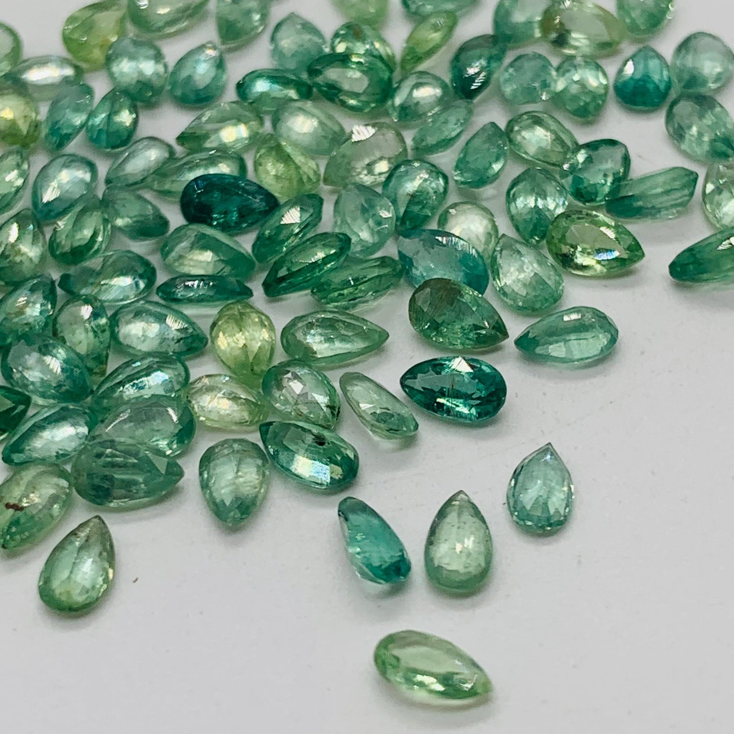 Natural Green kyanite Faceted Cut Gemstone Pear Shape Green Kyanite Cut for jewelry making Semi Precious Cut Stone Size - 3x4.5mm