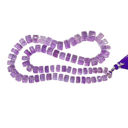 Natural Pink Amethyst Faceted Tyre Beads 15" Strand