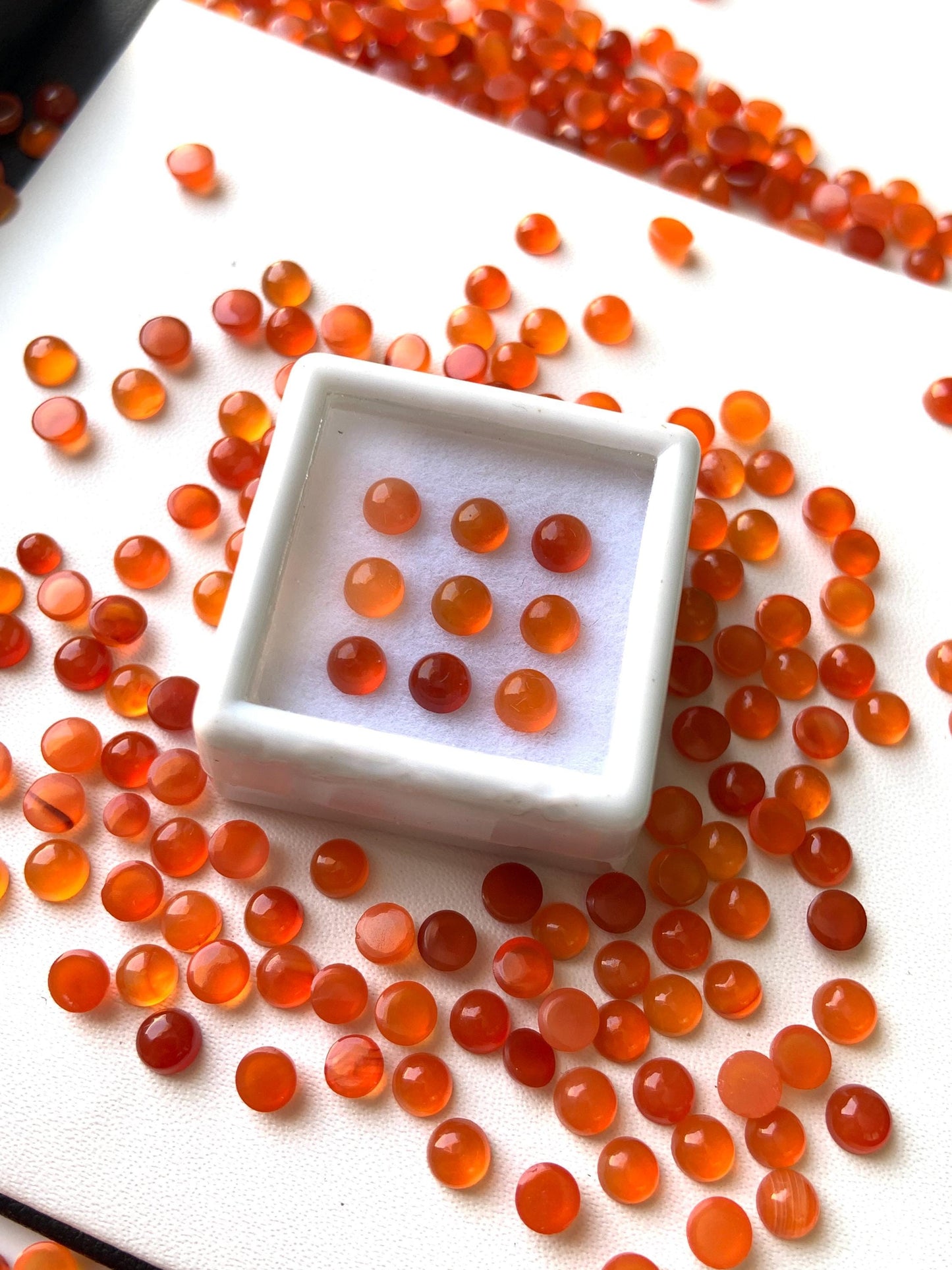 Natural Carnelian Smooth Round Gemstone Cabochon, CALIBRATED Loose Stone Cab, Round Jewelry Making Cabochons Semi Precious Cabochon