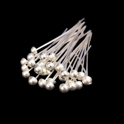 Silver-Plated Ball Headpins – 50 PCS 52mm Decorative Jewelry Finding
