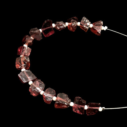 15 Pieces Natural Ruby Garnet Center drill Rough Cluster Raw Healing crystal stones,Rough Garnet raw For Jewelry Making Supplies SKU-BBI2091
