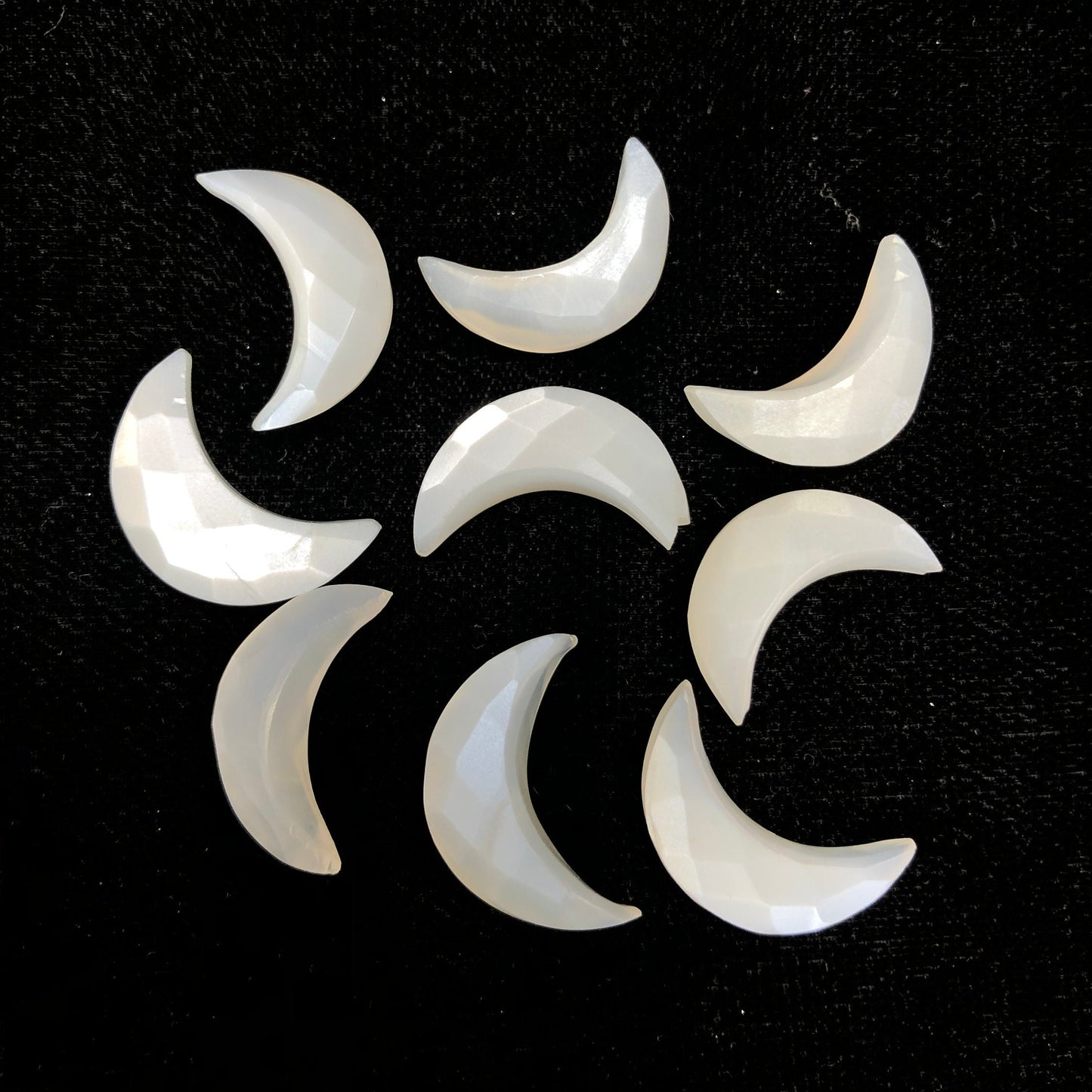 2 Pieces Natural white moonstone Faceted Crescent Moon Shape gemstone, Carving Gemstone, Hand Carved briolette moon gemstone jewelry 7x18mm