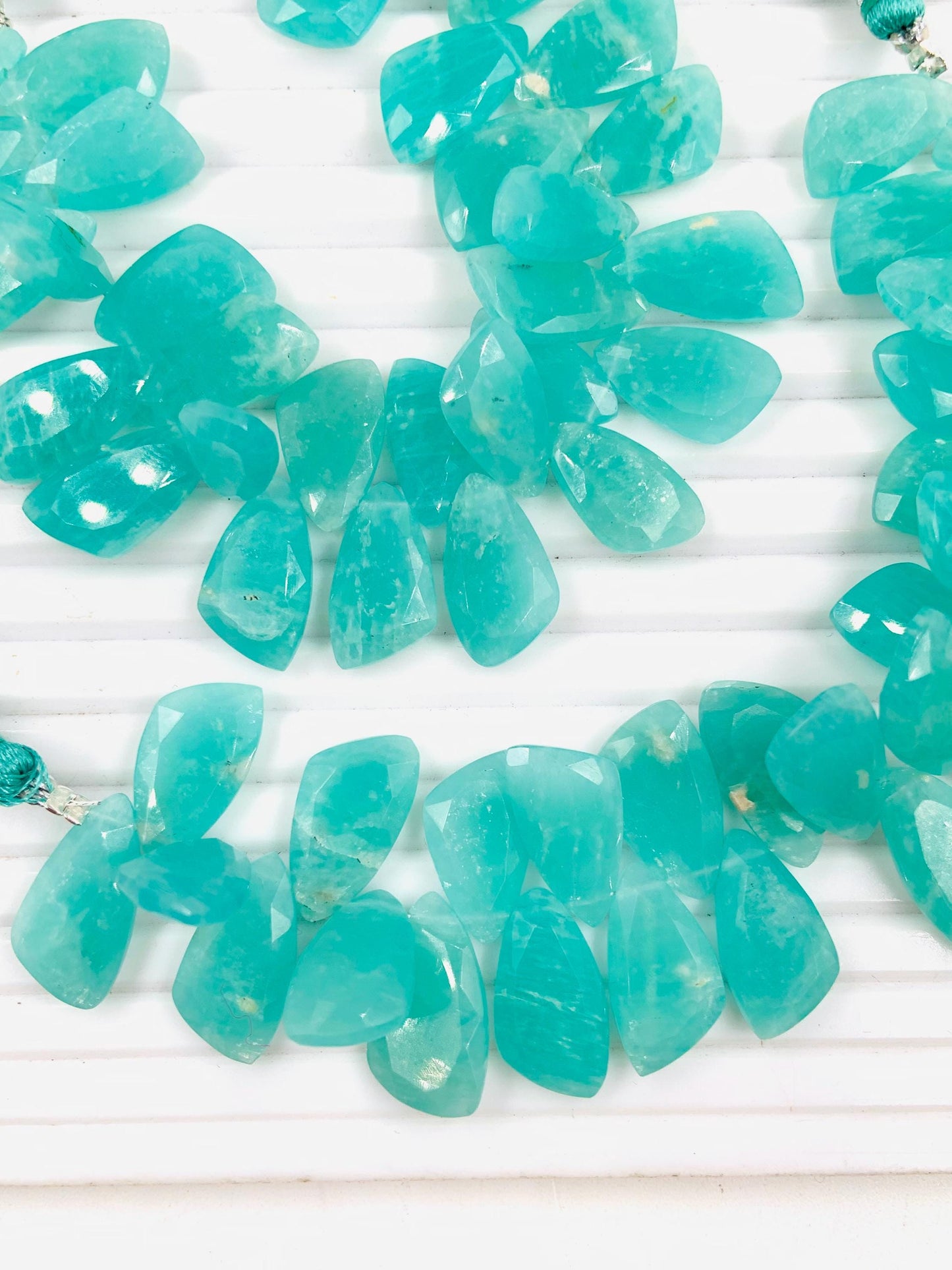 4 Inches Natural Amazonite Sail Crown Cut Gemstone Side drill Beads, Fancy shape Gemstone Briolette, Size 8x16mm to 9x18mm gift for her