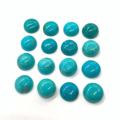 Natural Arizona Turquoise Round Gemstone Cabochon, CALIBRATED Loose Stone Cab, Round Jewelry Making Cabochons Semi Precious Cab