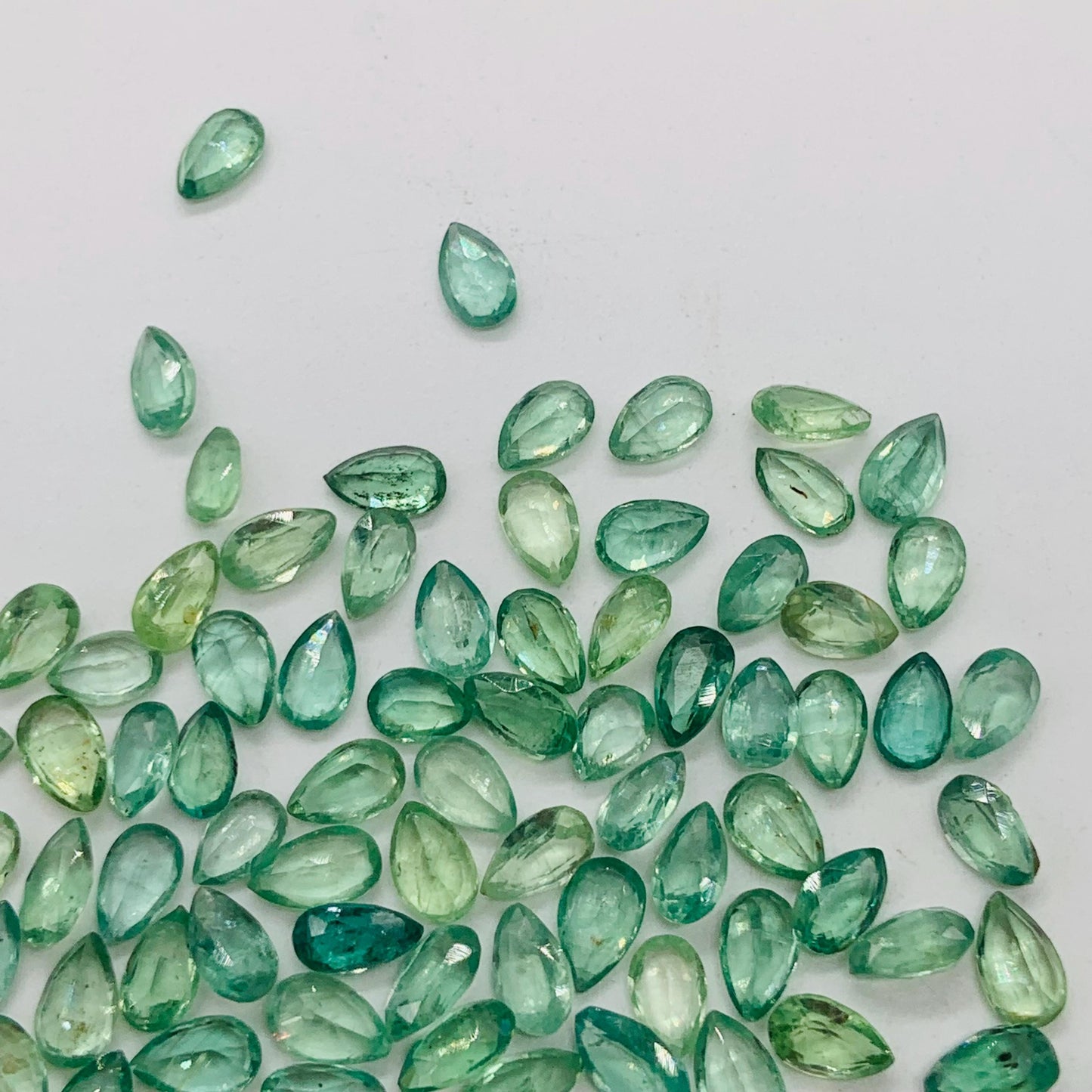 Natural Green kyanite Faceted Cut Gemstone Pear Shape Green Kyanite Cut for jewelry making Semi Precious Cut Stone Size - 3x4.5mm