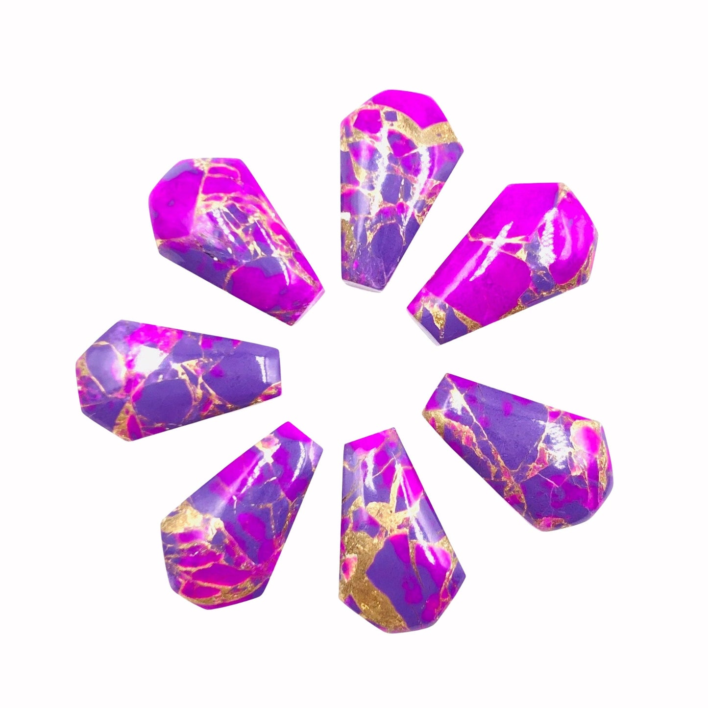 1 Pair Purple Copper Turquoise Smooth Cut Coffin Shape Gemstone, Size 11X18mm, Matching Pair Briolette, Earring Making , SKU - BBI1026