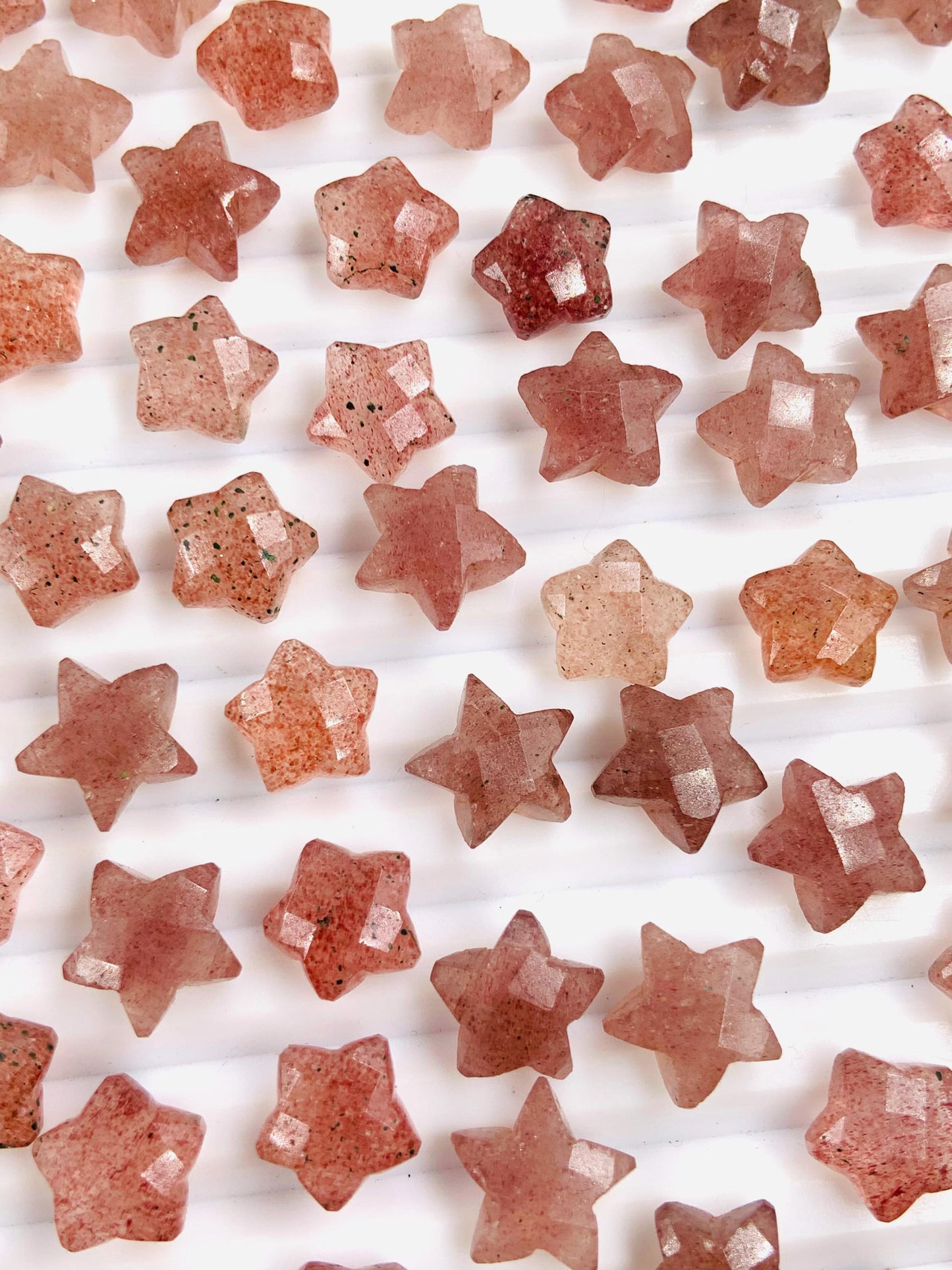 2 Pieces Natural Red Strawberry Quartz Hand Carved Star Shape Briolette, Star Shape Gemstone For Jewelry, Size 10mm, SKU - BBI116