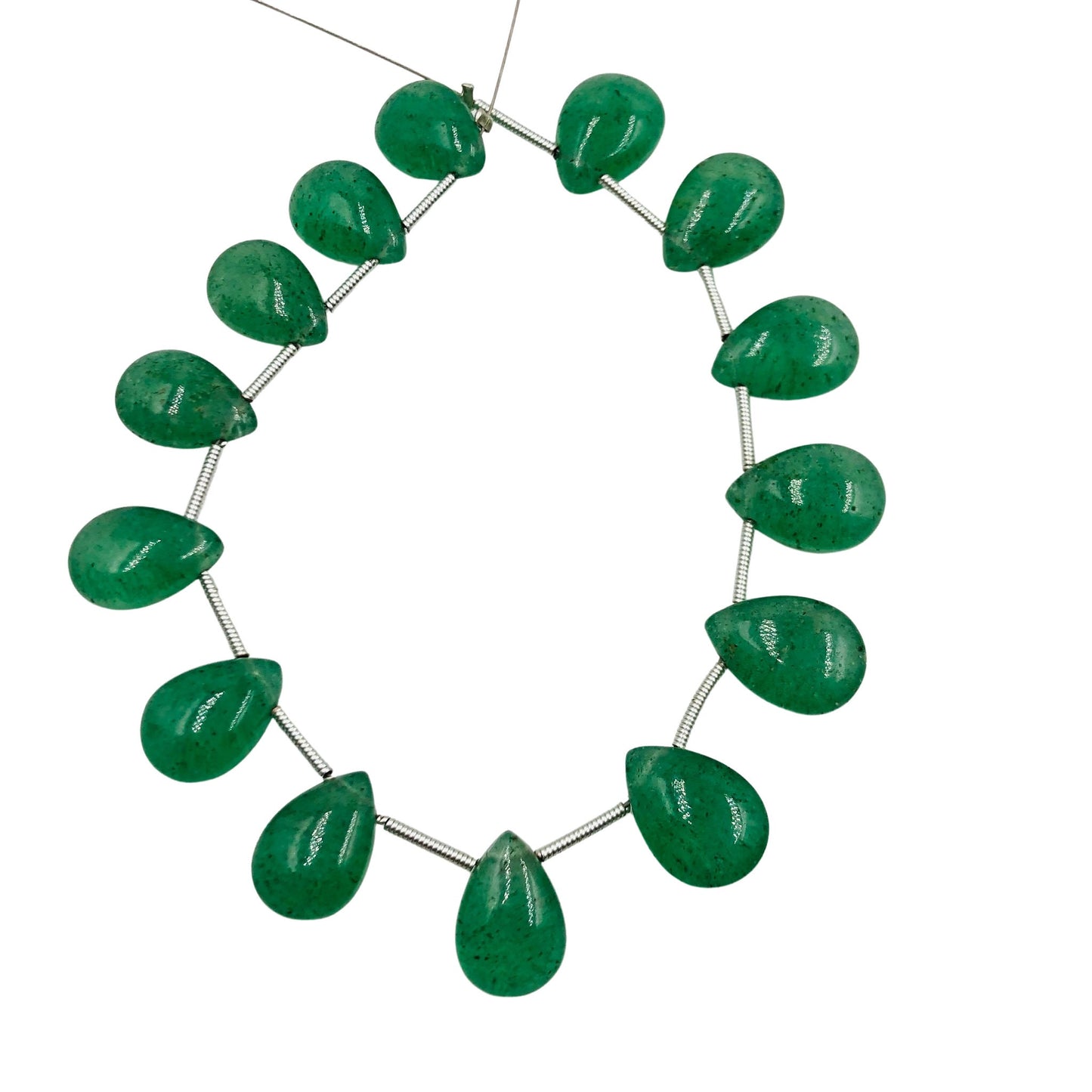 Natural Green Strawberry Quartz Smooth Pear Shape Beads , Natural Gemstone Briolette Side Drill Beads | Beads For Jewelry | SKU - BBI742