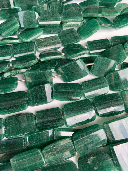 Natural Green aventurine Fancy shape Gemstone Center drill Beads Fancy shape Gemstone Briolette for jewelry making Size 13x19mm gift for her